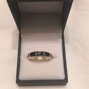 Black sterling ring
